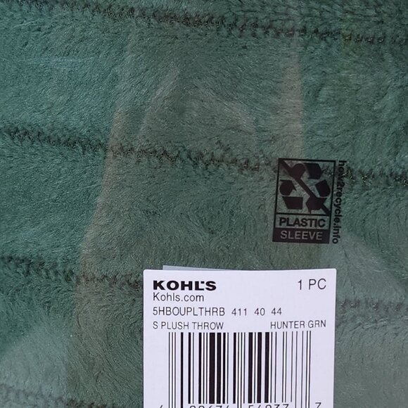 The Big One Oversized Plush Throw Blanket 5 Ft x 6 Ft Green Textured - Picture 8 of 11